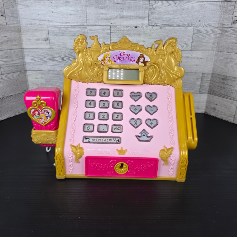 Disney Princess Boutique Cash Register Pink Gold Jakks Pacific Toy Calculator